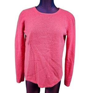Preswick‎ & Moore Hot Pink 100% Cashmere Round Neck Sweater Size Medium Women's